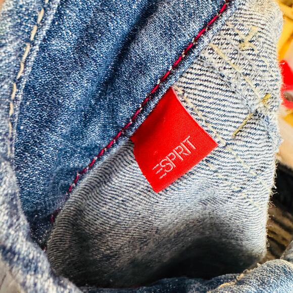 Vintage Esprit Denim A-Line Skirt Size Approx 12 Y2K Style Grunge Jean Skirt - Picture 4 of 10